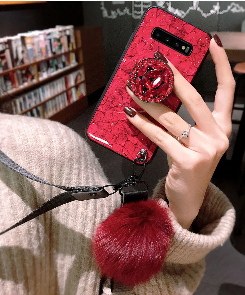 Для samsung Galaxy Note 10 плюс 5G S10 S10e S9 S8 S7 край твердость 9 8 A10 A30 A50 A70 A530 A520 A750 чехол Крышка с блестками юбка-баллон из плюша в виде ракушки