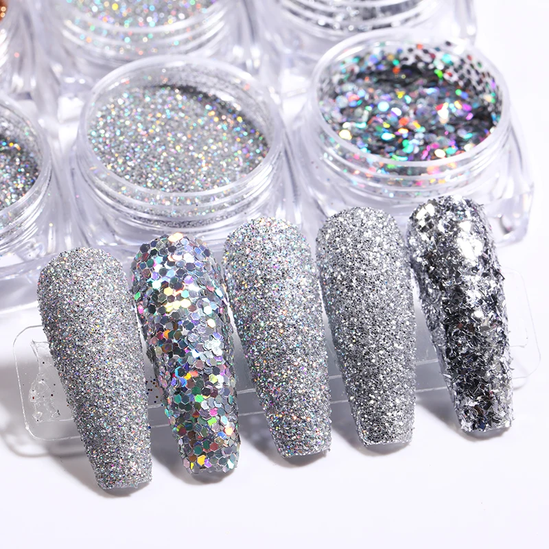 6 шт./набор синие и красные пигменты для маникюра | Красота здоровье