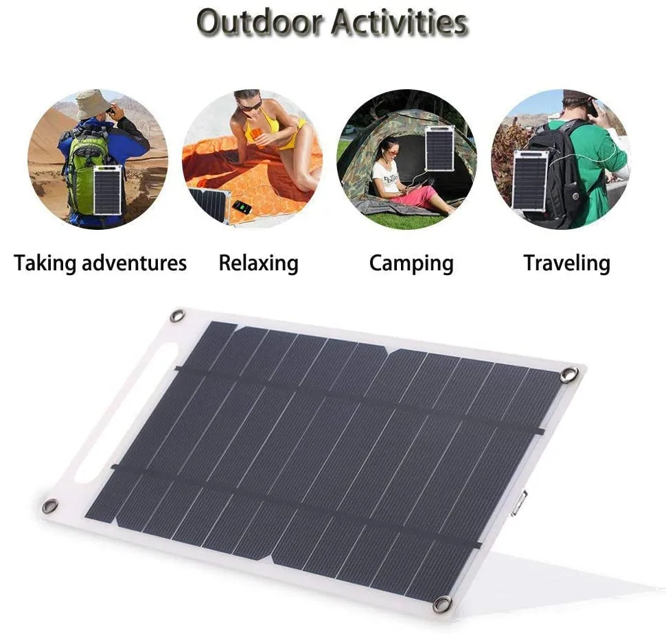 Водонепроницаемая солнечная панель с USB-портом 20 Вт | Электроника
