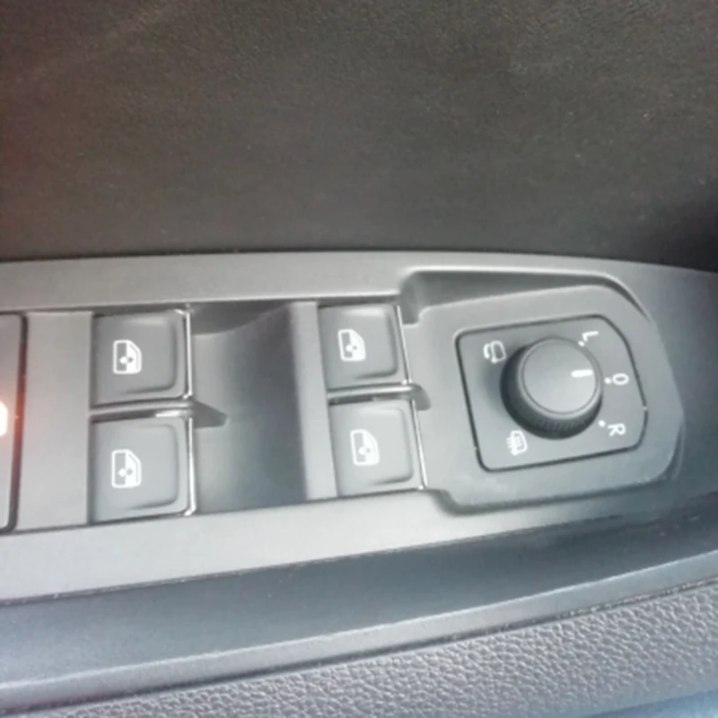 Двери окна лифт кнопка переключатель Крышка Интерьер молдинги ABS для Skoda Kodiaq 2017-2019