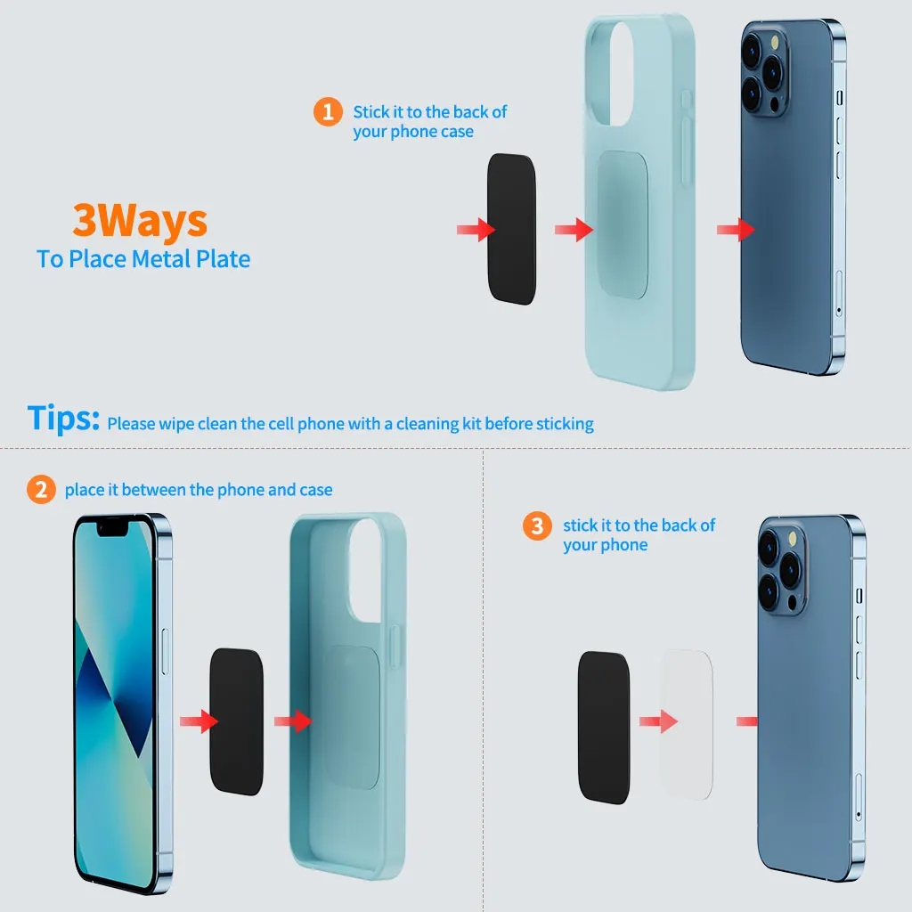 XMXCZKJ Dashboard Magnetic Car Phone Mount Universal Strong Magnet 360 Hands Free Magnet Cell Phone Car Holder for iPhone X