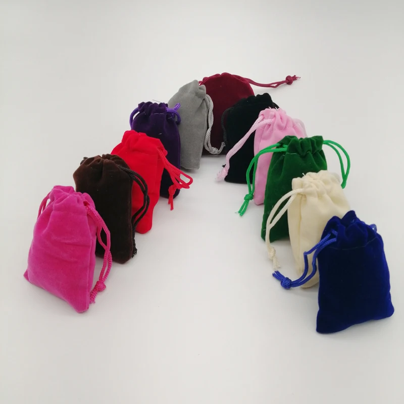 25pcs DIY Jewlery Gift Bag Velvet Bags Jewellery Pouches Drawstring Gift Bag for Jewlery Packaging Display Storage Bags Gift Box