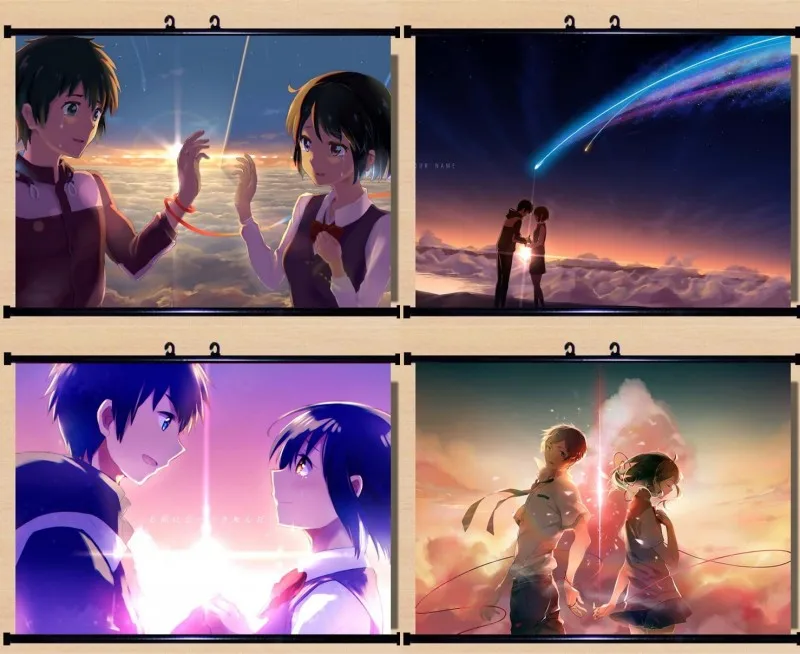 1 шт. японское аниме мультфильм ваше имя. Плакат с принтом картина прокрутки