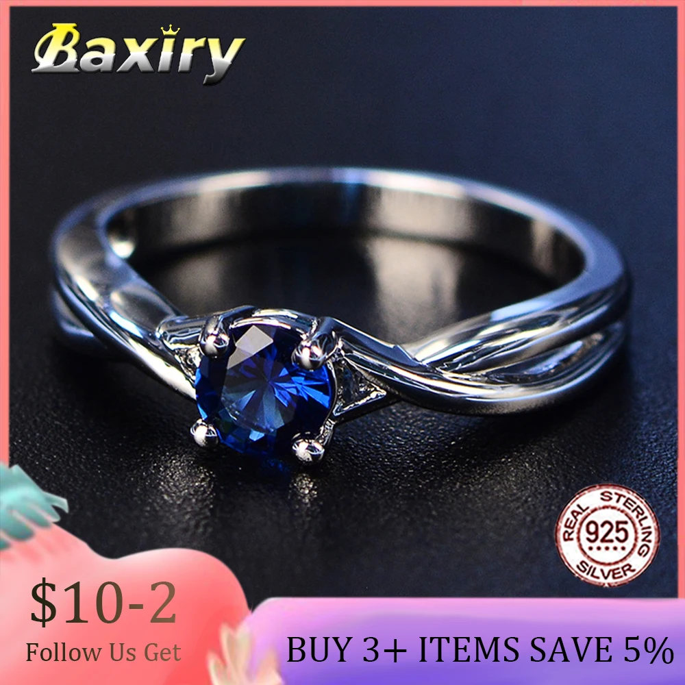 

Trendy Gemstones Amethyst Silver Ring Blue Sapphire Ring Silver 925 Jewelry Aquamarine Rings For Women Engagement Rings