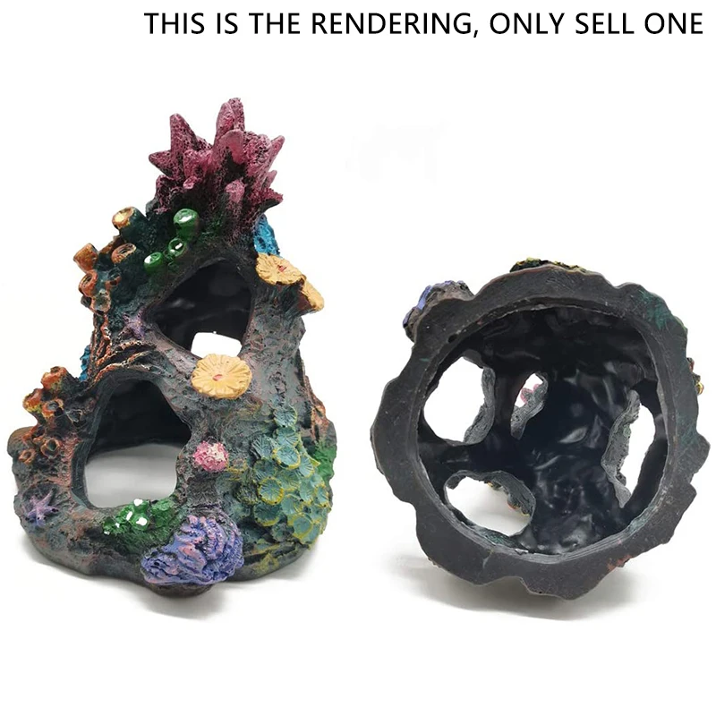 Кораллы аквариумные растения Украшение аквариума смолы рок горный украшения в