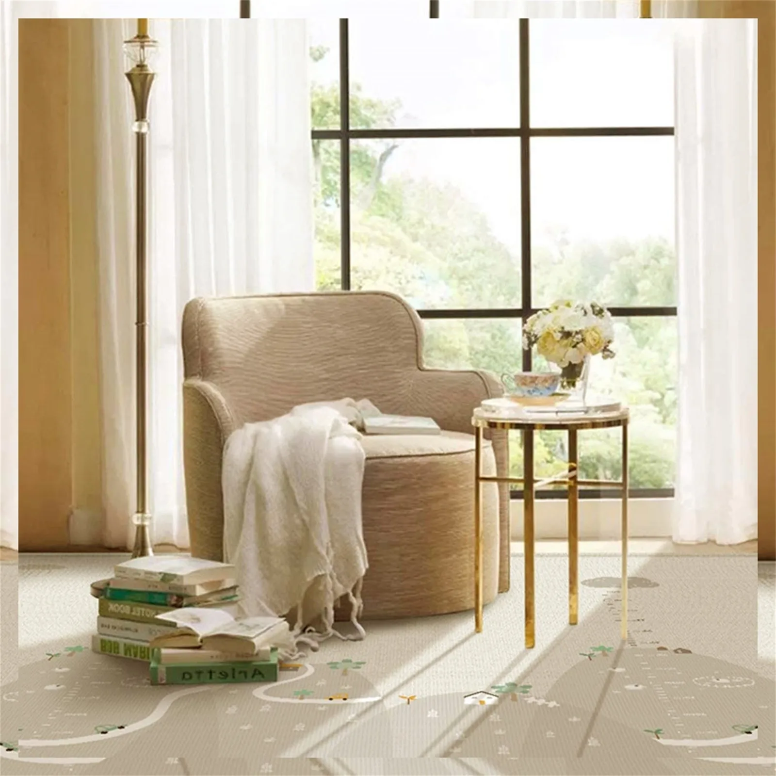 

Children's play blanket, crawling yoga mat, baby climbing mat, children's carpet, double-layer padded waterproof mat 200180cm