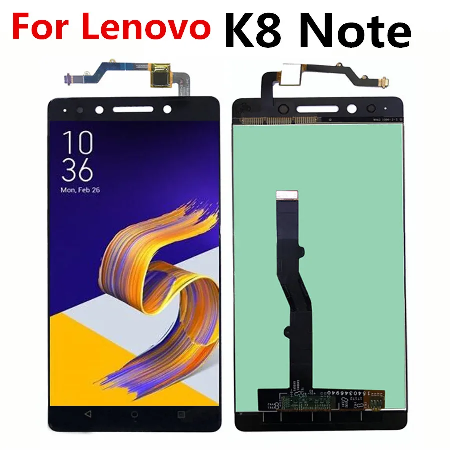 100% протестированный 5 дюймов для Lenovo K8 Note LCD XT1902-3 дисплей сенсорный экран стекло