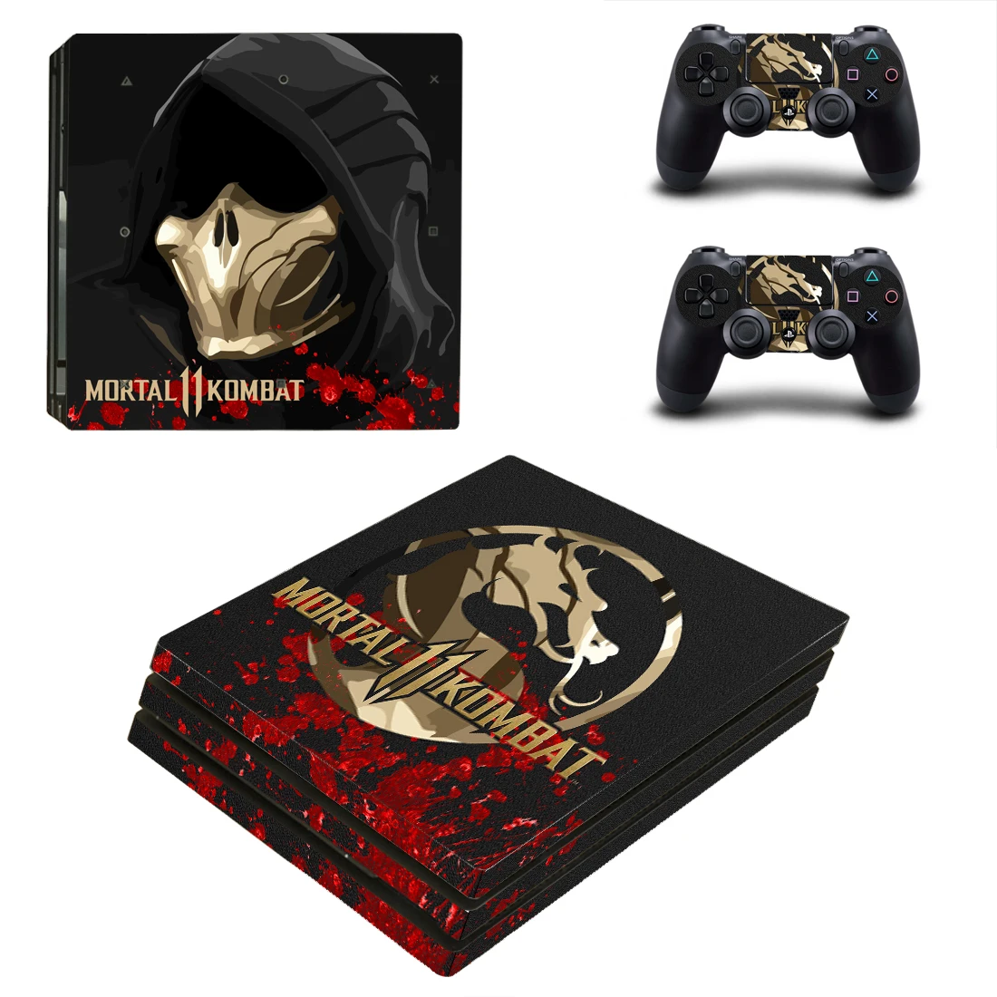 Наклейка на кожу Mortal Kombat 11 Style для консоли PS4 Pro Виниловая наклейка контроллеры YSP4P