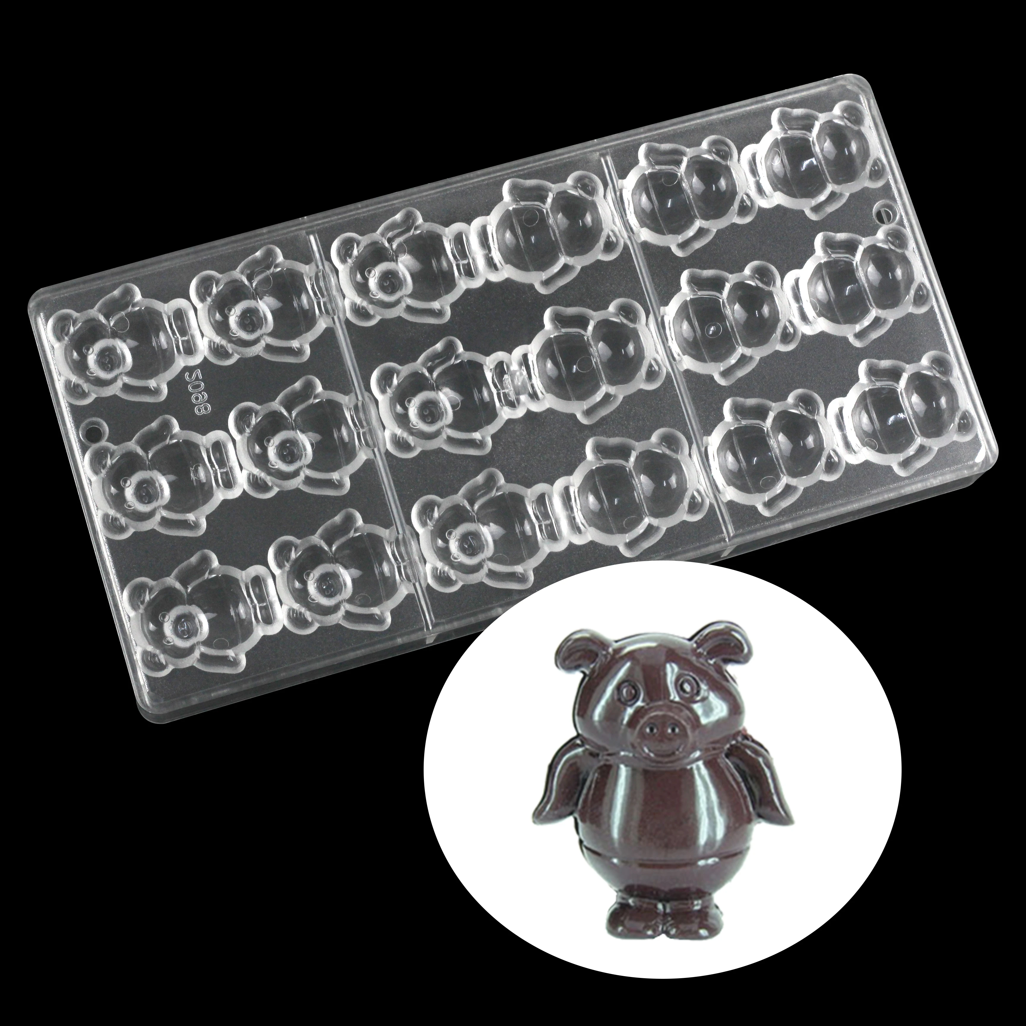 DIY форма свиньи из поликарбоната шоколадная инструмент для украшения торта