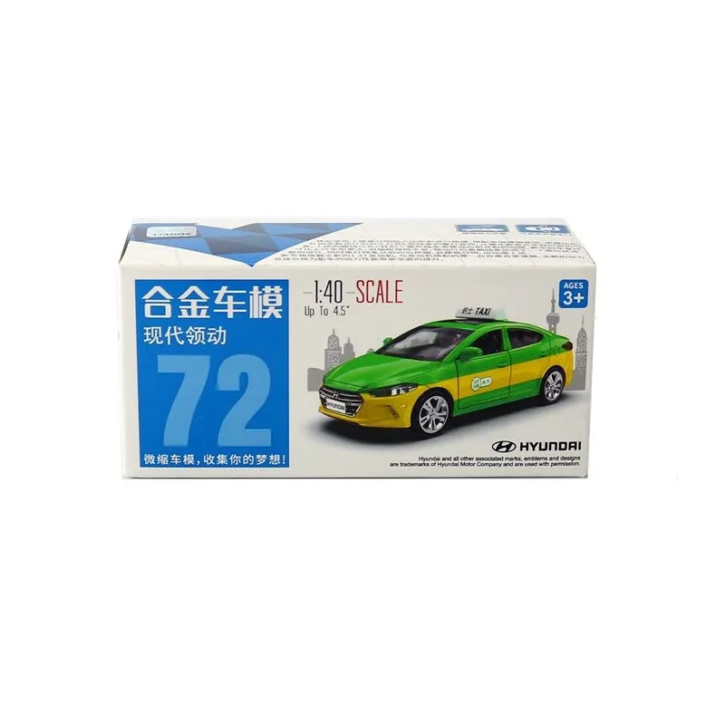 Модель автомобиля из сплава для такси Hyundai Elantra 1:40 | Игрушки и хобби