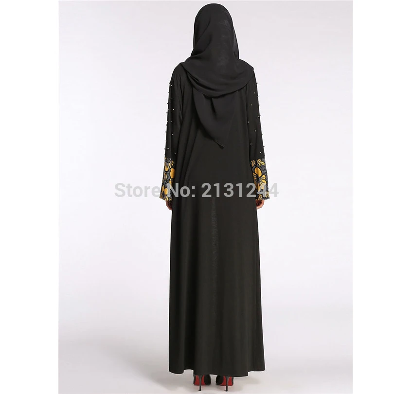 Мусульманское женское абайя Макси платье кардиган джилбаб свободный стиль Дубай