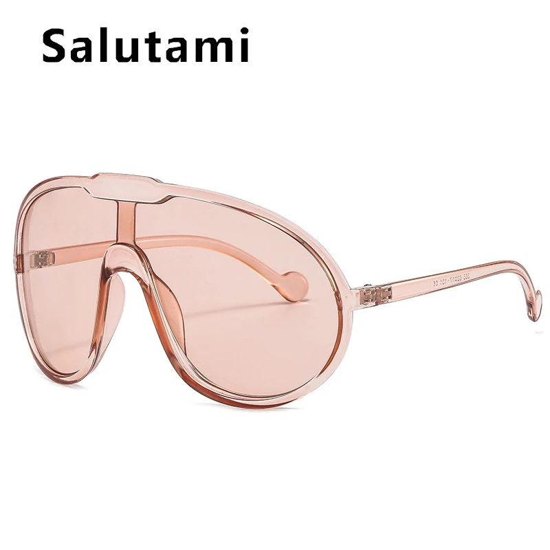 

Oversized One Piece Shield Sunglassed For Women Vintage Unique Windproof Uv400 Sun Glasses Men Retro Pilot Gradient Eyewear