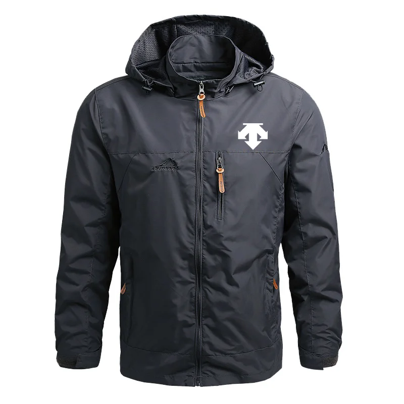 Мужская быстросохнущая ветрозащитная куртка модная мужская бомбер с капюшоном
