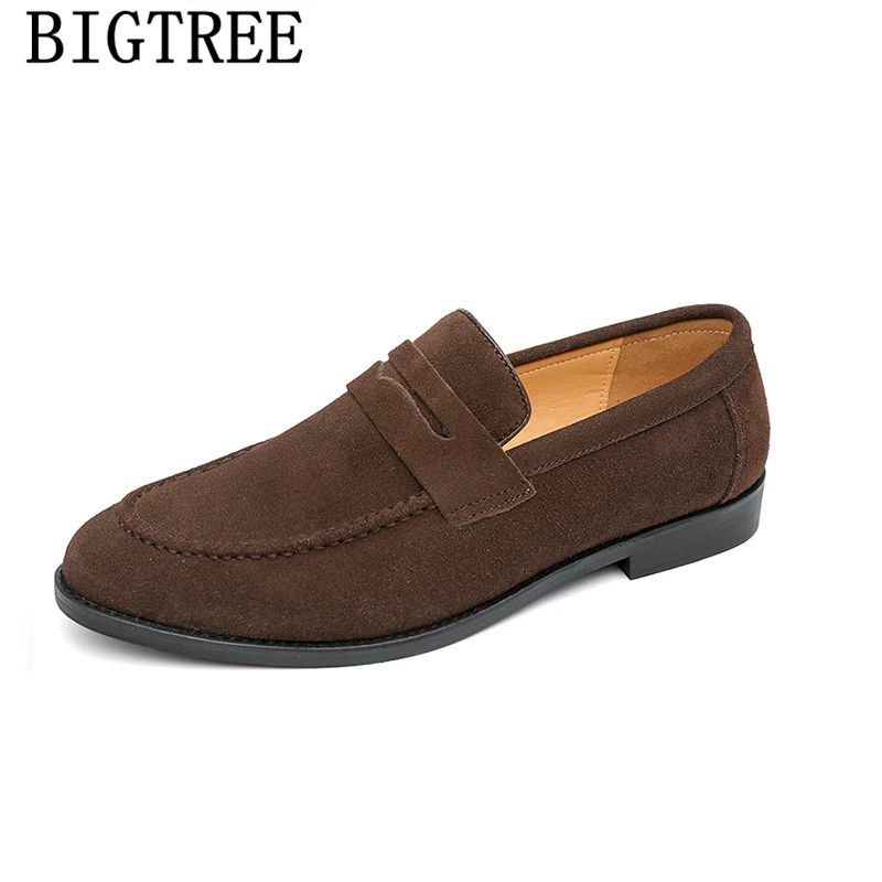 Туфли мужские замшевые лоферы формальные парадные вечерние для парикмахера