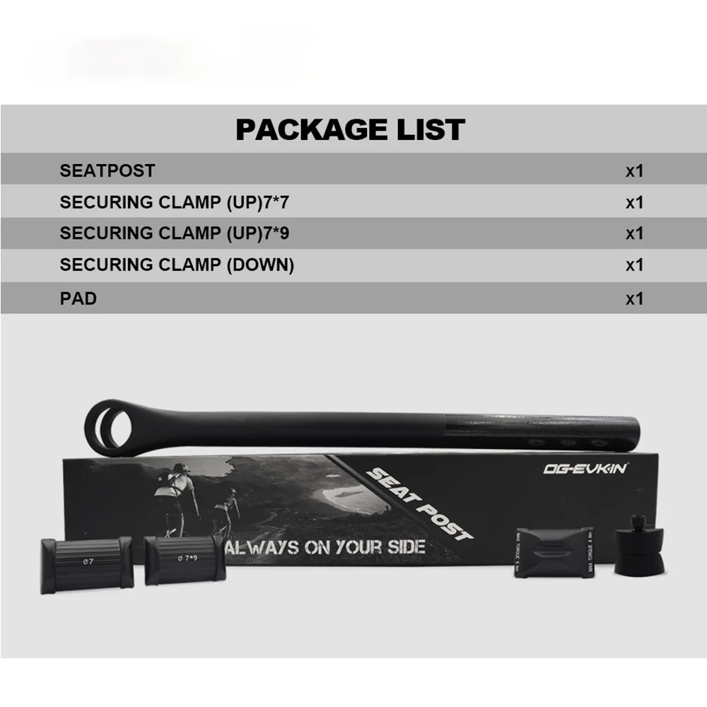 

OG-EVKIN SP-008/SP-009 Carbon Seatpost 27.2/31.6MM MTB Or Road 400MM Seat Tube Bicycle Parts Mountain Bike bicicleta