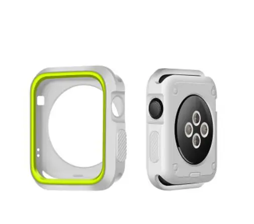 Спортивный силиконовый чехол мягкий резиновый защитный для Apple Watch 4 3 2 1 ремешок