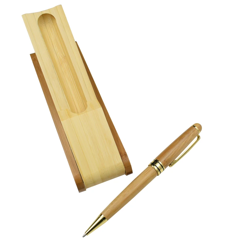 Набор бамбуковых ручек с чехлом и аксессуарами для письма канцелярские