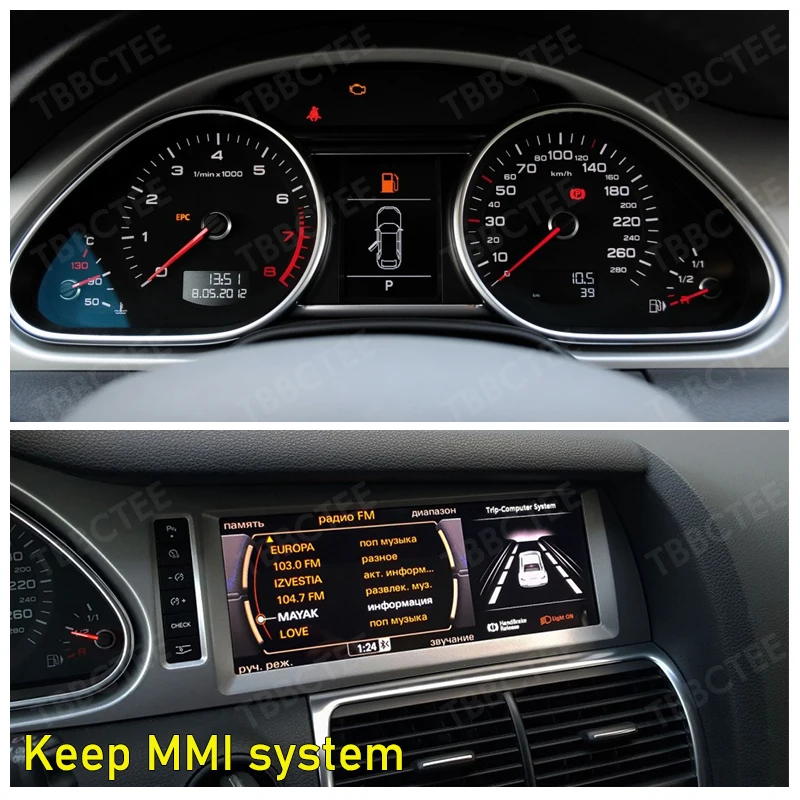 Автомобильный мультимедийный плеер Android 9 0 8 ядер 4 + 64 ГБ для Audi Q7 4L 2005 ~ 2015