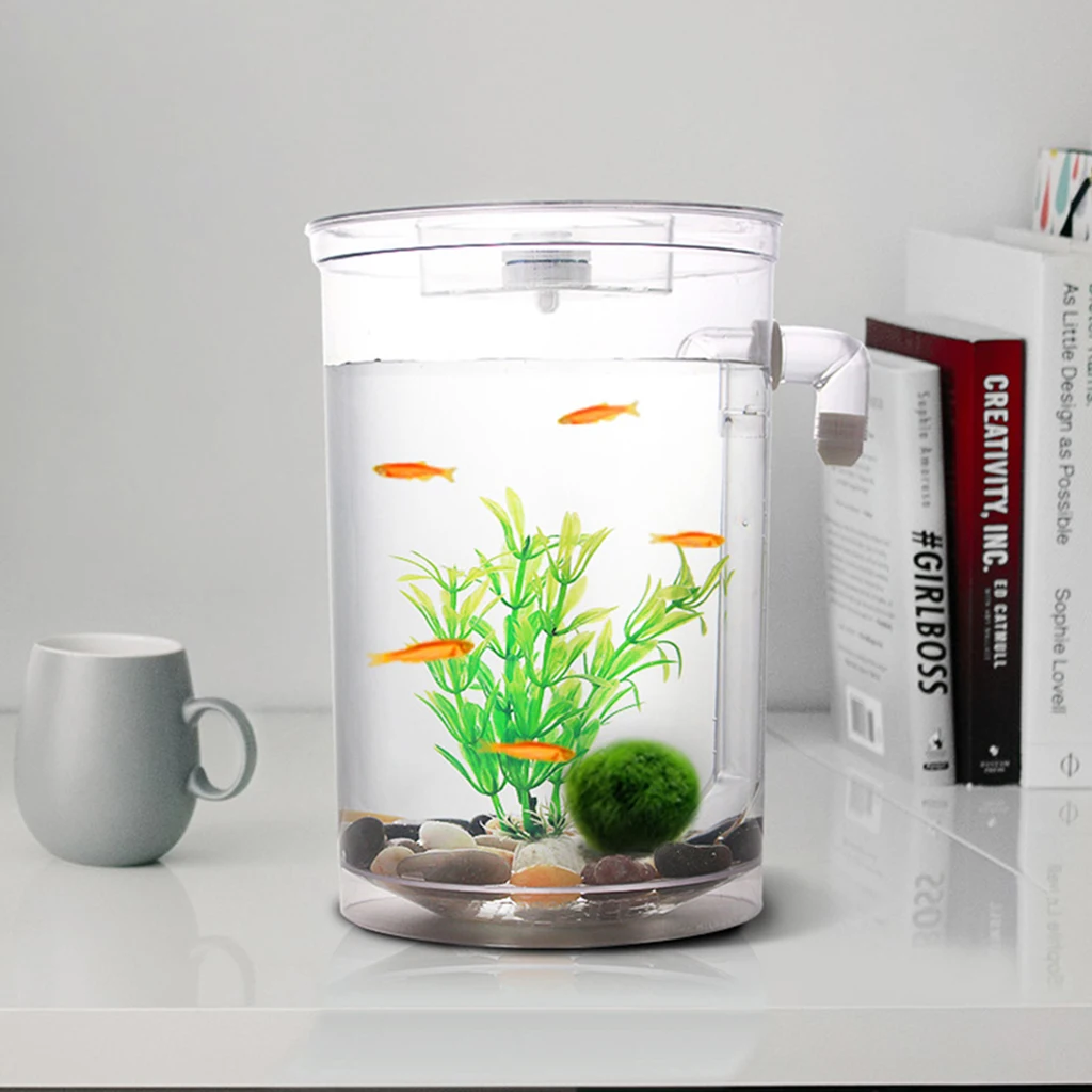 Clear Durable Fish Tank Aquarium Desktop Fishing Aquatic Plants Stones | Дом и сад