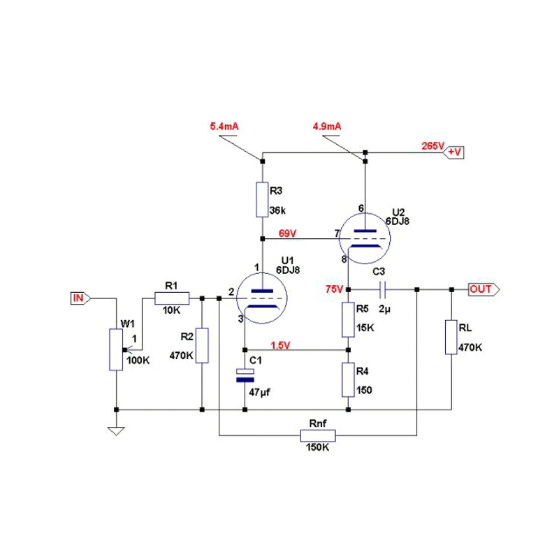 Луся 6DJ8/6N11/E88CC/6922 трубный буфер предварительный усилитель Плата усилителя A9