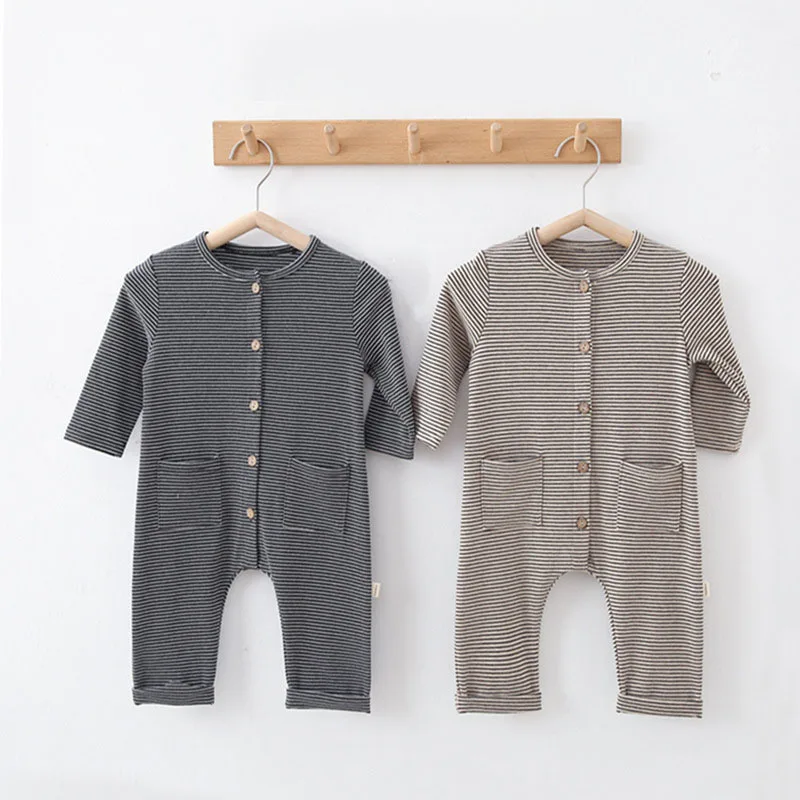 Autumn Baby Long Sleeve Cutton Onesie Baby One-piece Rompers Newborn Solid Jumpuit Baby Boys Girls Clothes Infant Clothing