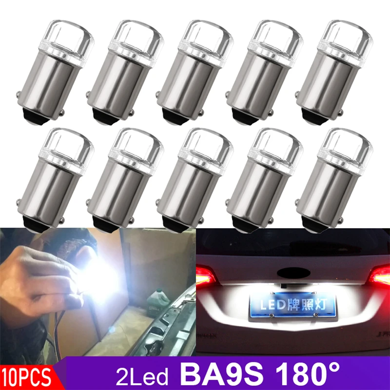 

Светодиодная лампа заднего фонаря T4W BA9S, 12 В, H6W, 2835 SMD, 6000K, 10 шт.