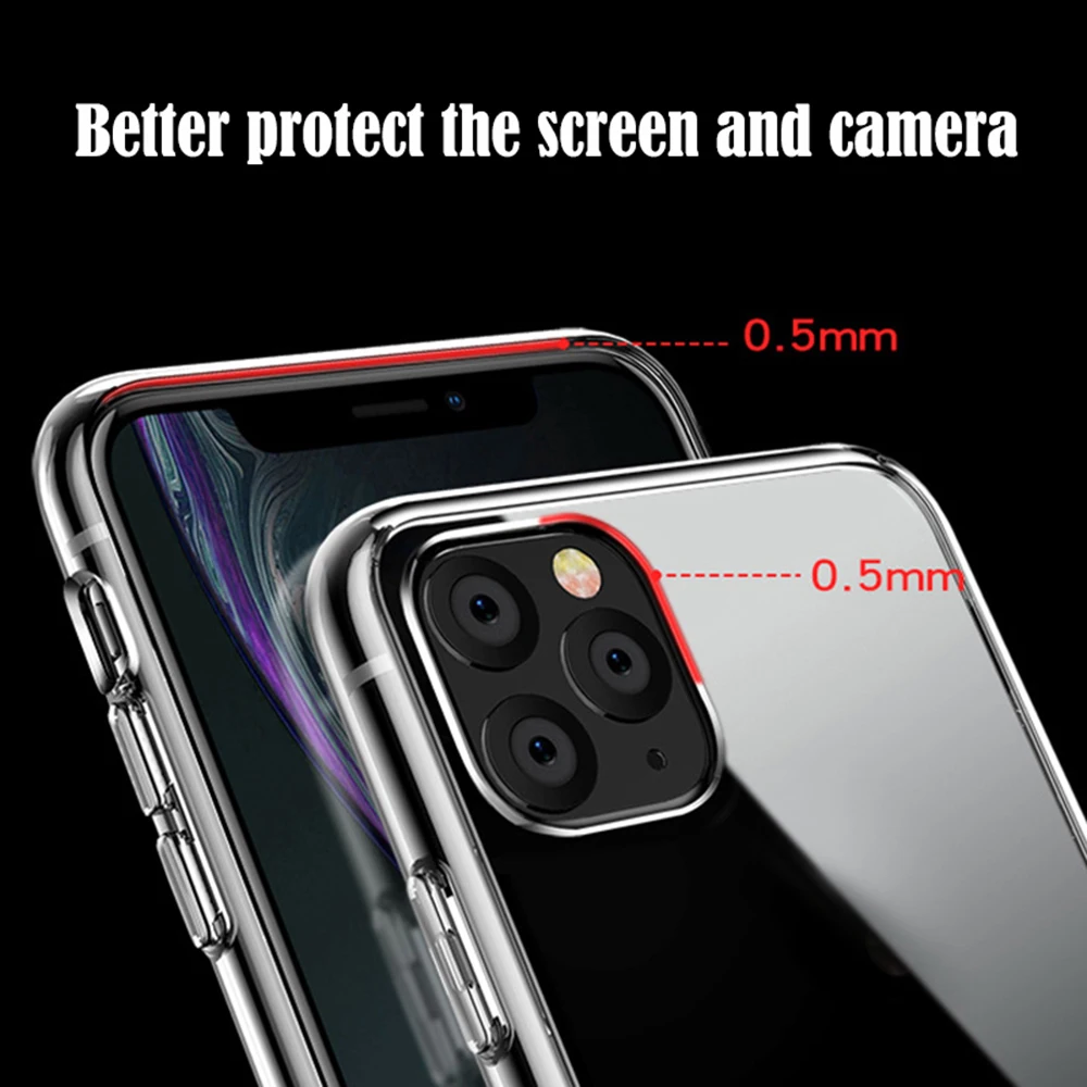 

For iPhone 12 (5.4inch) TPU Anti-Scratch Phone Case Soft Protective Cover Clear