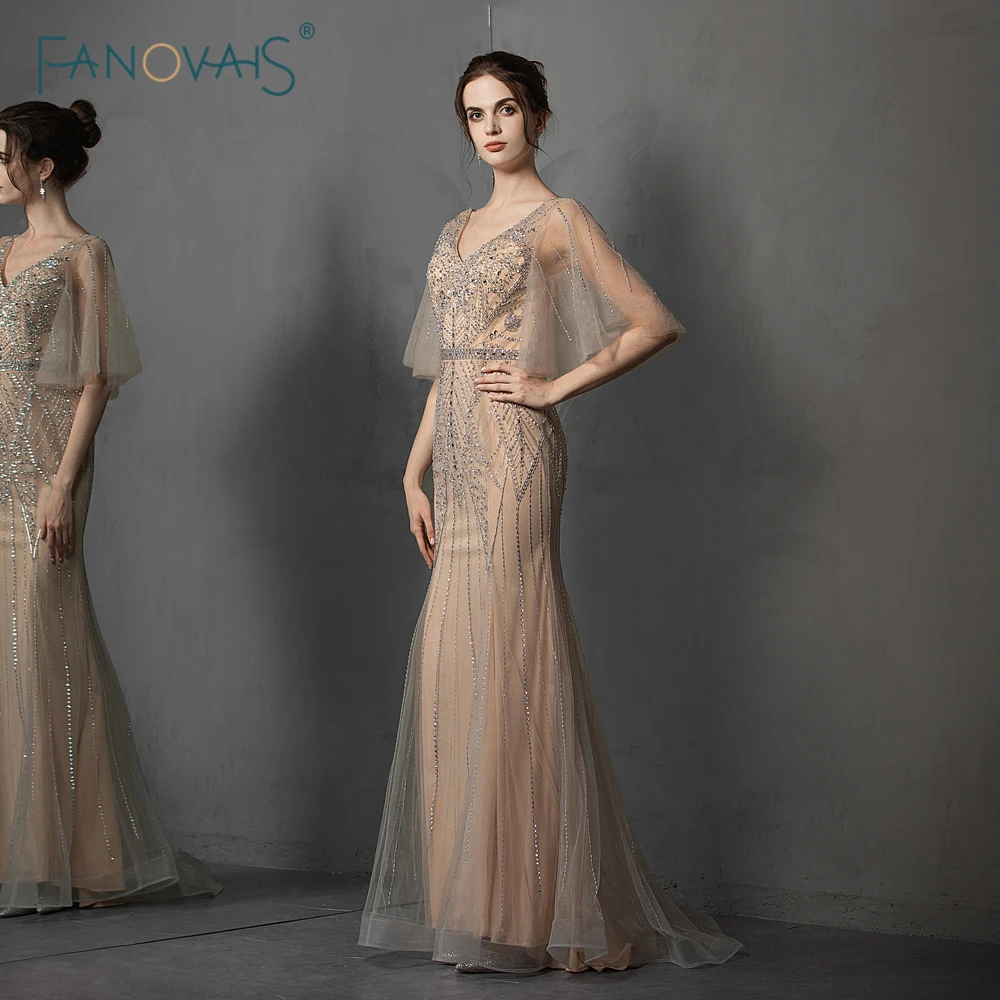 Элегантные вечерние платья Русалочки 2020 вечернее платье ручной работы с бисером