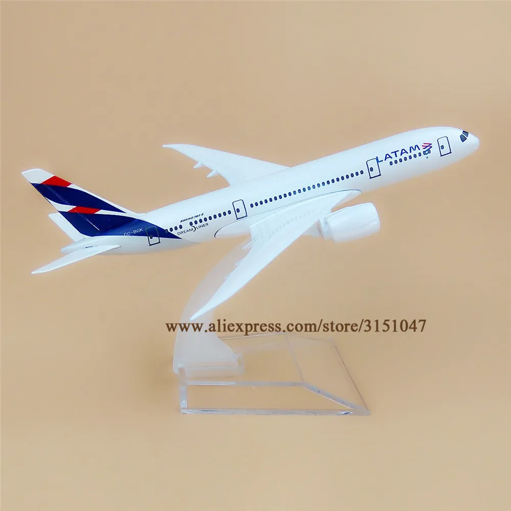 16 см сплав металла воздуха Чили латам авиалиний модель самолета Boeing 787 B787 с