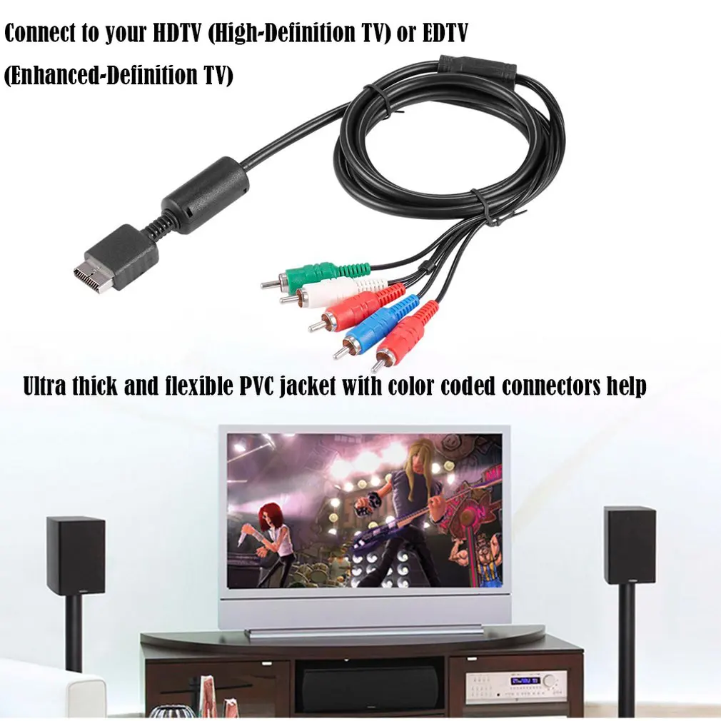 1 шт. Прямая поставка AV Аудио Видео HDTV кабель компонентный шнур для Sony PS2 PS3 |