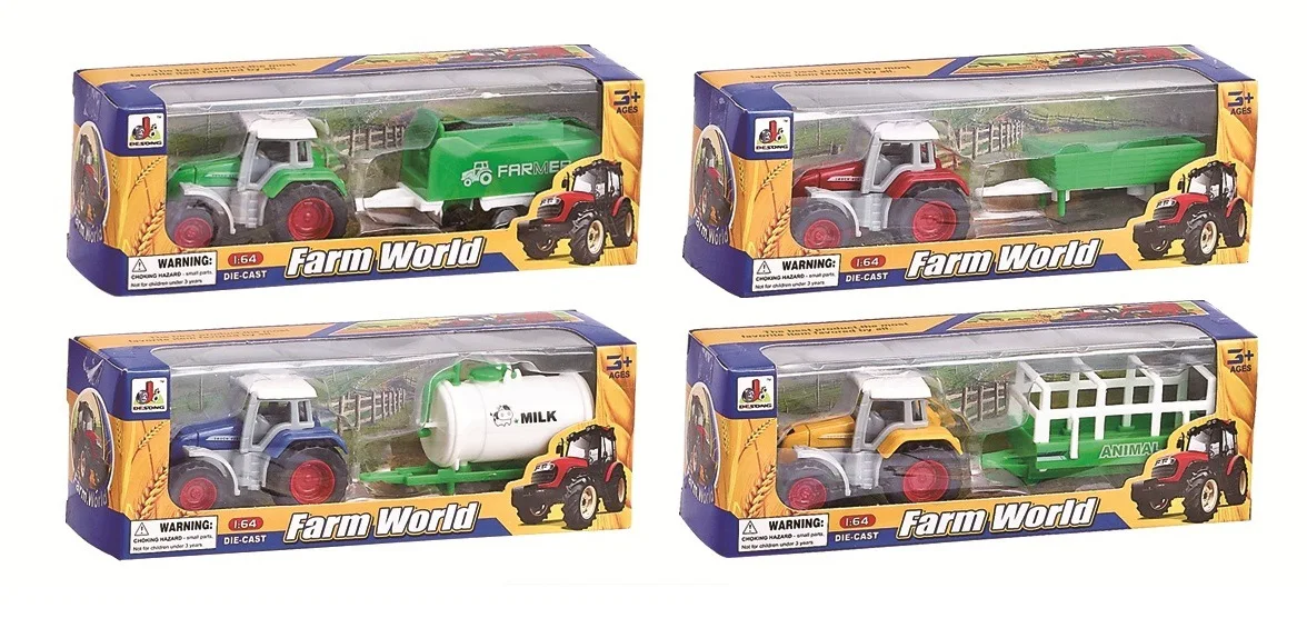 Модель автомобиля из сплава 1/64 раздвижной фермерский трактор имитация