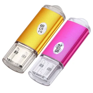 2 шт USB 2,0 флэш-накопитель диск карта памяти Объем памяти: 2 Гб, розовый красный и золотой