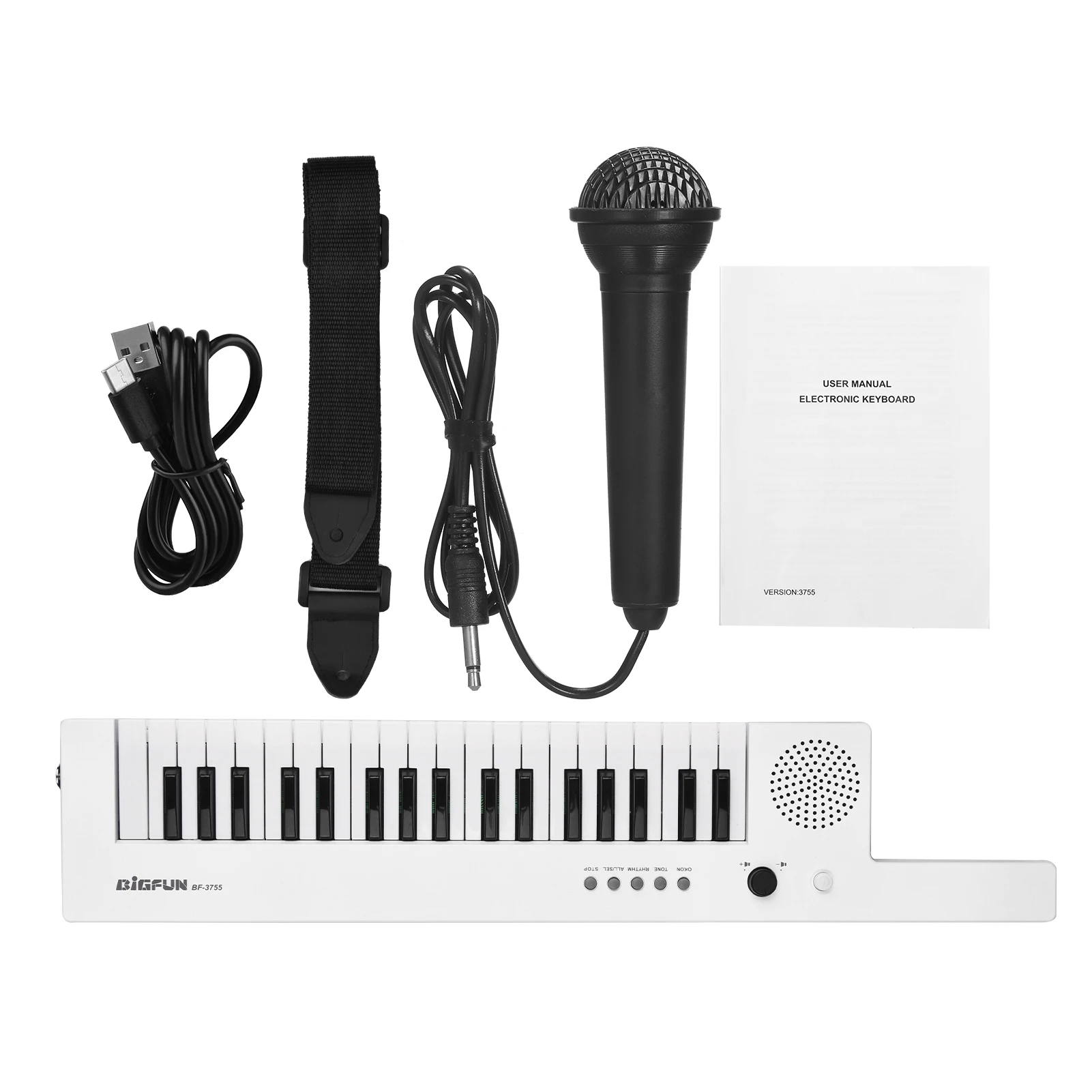 

Guitar Electronic Piano with Mini Piano 37-Key Electronic Keyboard Piano Rechargeable Children' s Piano