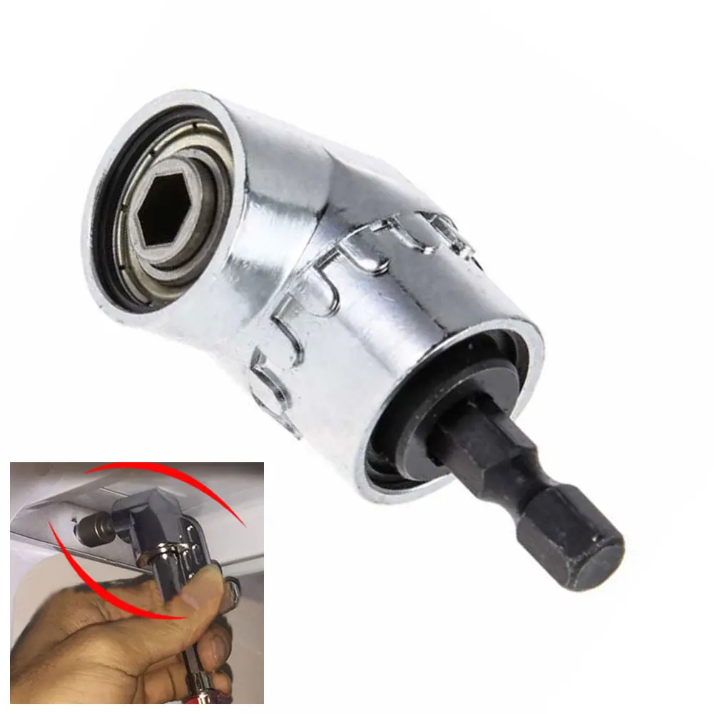 

105 Degrees Durable Home Adjustable Power Tools Hard Alloy Connecting Rod Screwdriver Holder Corner Drill Bit Accessories