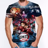 demon slayer kimetsu 3d print tshirt yaiba the movie mugen train t shirt men streetwear short sleeve tee tops anime male clothes