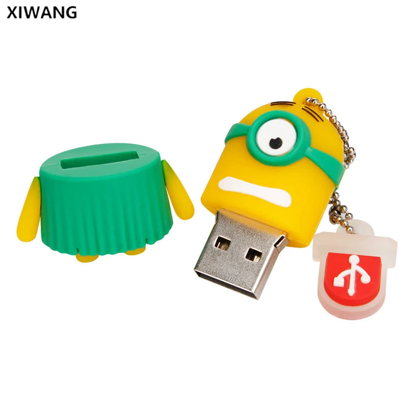 Мультяшные Желтые Миньоны серия usb флеш-накопитель 4 ГБ 8 ГБ 16 ГБ флеш-накопитель 32 Гб 64 Гб 128 ГБ креативная usb карта памяти Флешка usb 2,0