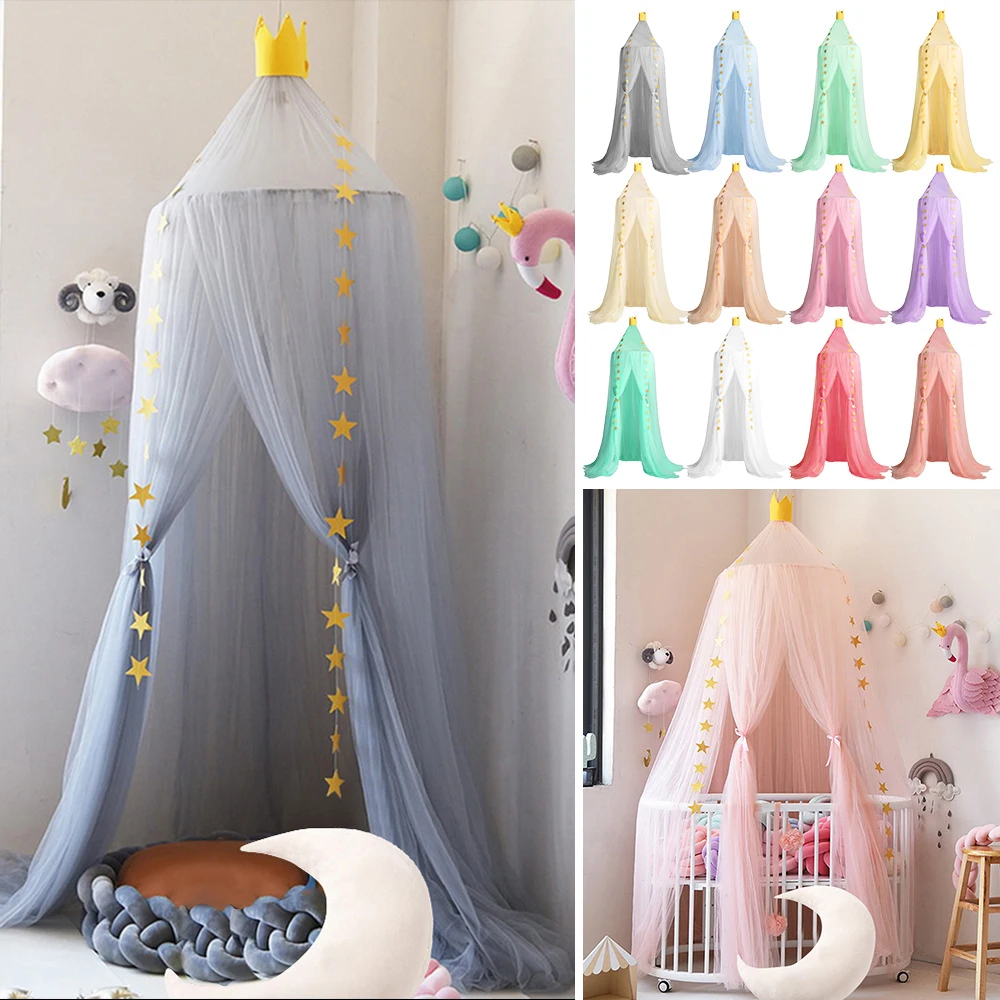 Летние детские постельные принадлежности романтичная москитная сетка круглая