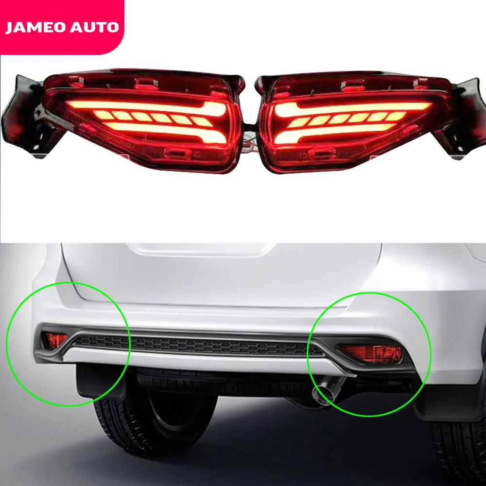 

Jameo Авто 2 шт./компл. светодиодный задний вождения и задние тормозные огни бампер фары в сборе для Тойота Королла 2016 - 2020 Запчасти