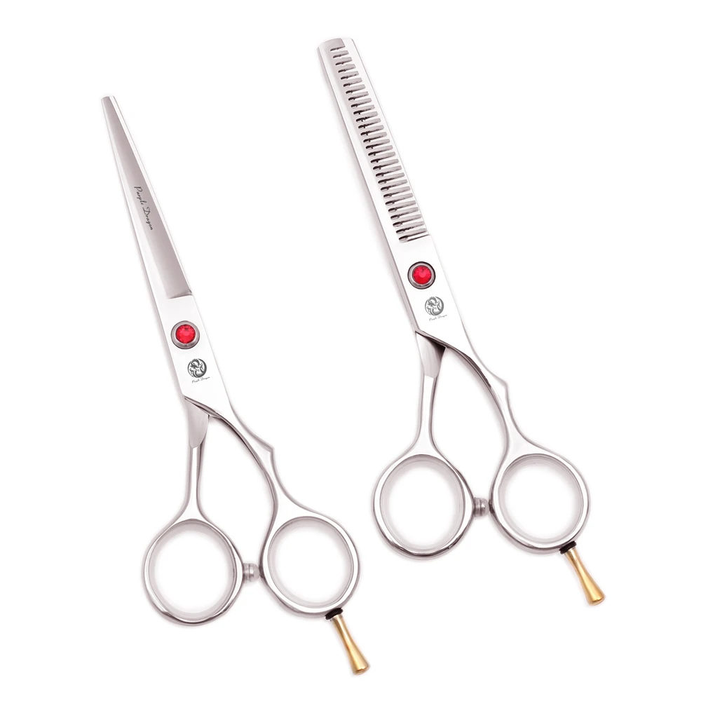 Парикмахерские ножницы для стрижки волос 5 дюйма фиолетовые драконы японская