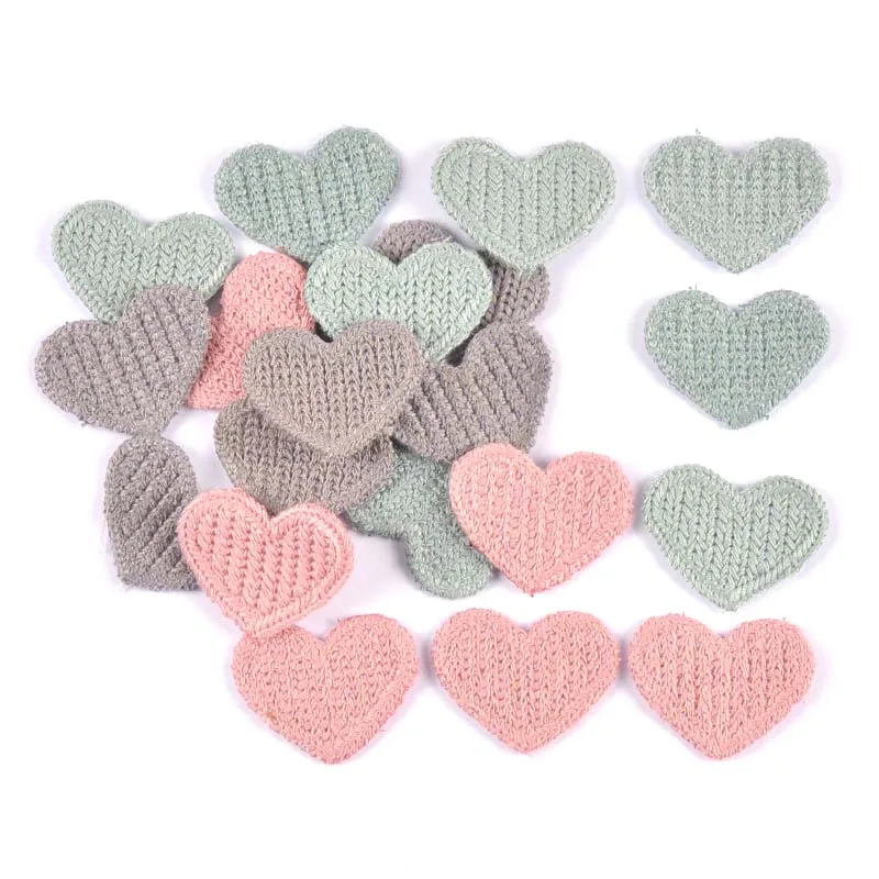 Кружевная аппликация в виде сердца, 30 шт./лот, сетчатая отделка для рукоделия, шапки, одежды, товары для шитья, головные уборы, декоративные наклейки 27x35 мм