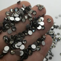 black diamond no hotfix rhinestones flat back crystals strass glitters for wedding diamond dress costume sequins nail art