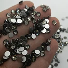 Черные бриллианты без горячей фиксации Стразы с плоским основанием Блестки для свадьбы бриллиантовое платье костюм Блестки Дизайн ногтей