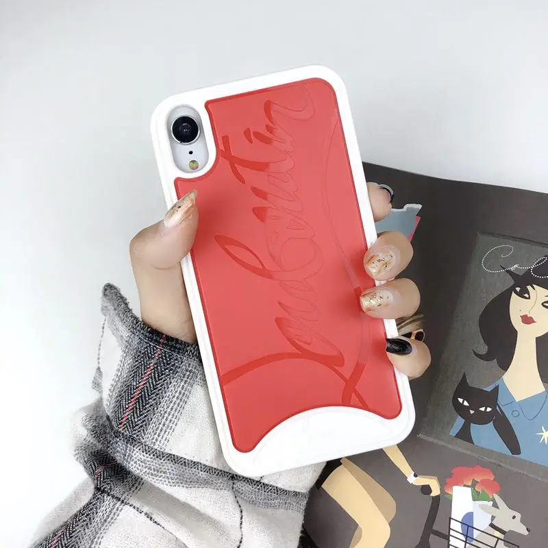 Чехол для iPhone Красный защитный роскошный логотип 6 6s 7 8 Plus 7plus 8puls X XS XR XsMAX 11 11Pro