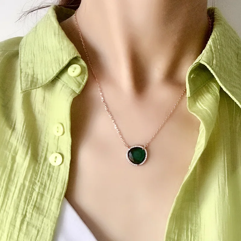 Veryins желтое золотое покрытие медное стекло круглая подвеска ореол ожерелье для