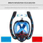 Маска для дайвинга для мужчин и женщин, мужские очки для купания, маска для подводного плавания с двойным дыханием и тушью для ресниц, силиконовая полностью сухая маска для подводного плавания, новинка 2021