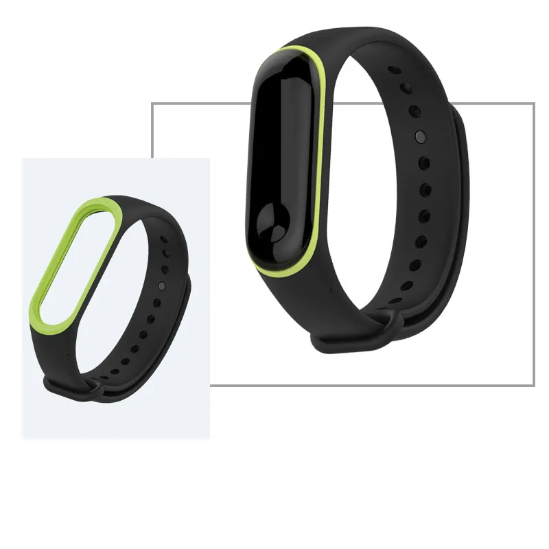 Мягкий спортивный браслет для Xiaomi Mi Band 3 4 силиконовый ремешок на запястье часов