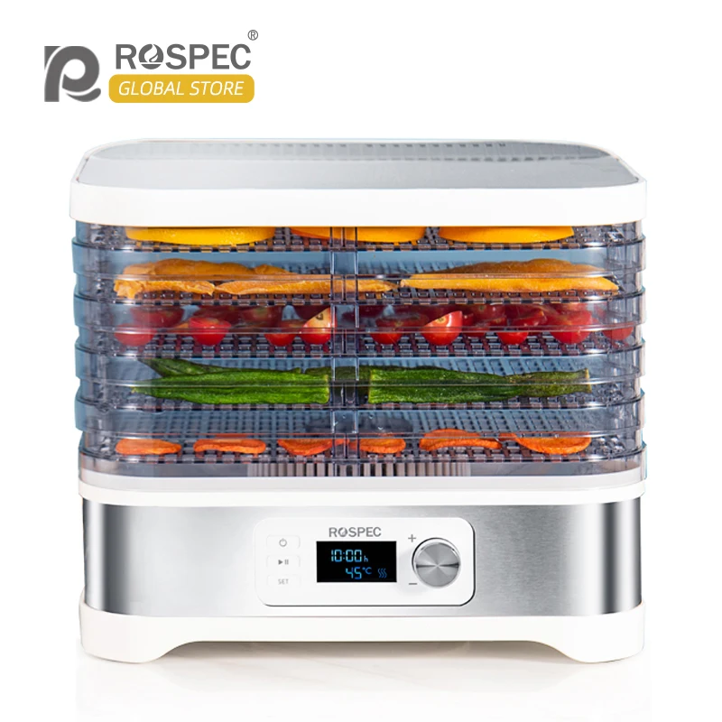 

ROSPEC Food Dehydrator Fruits Meat Dryers Deshidratador Stainless Steel Fish Drying Machine Electric Air Dryer for Fruit