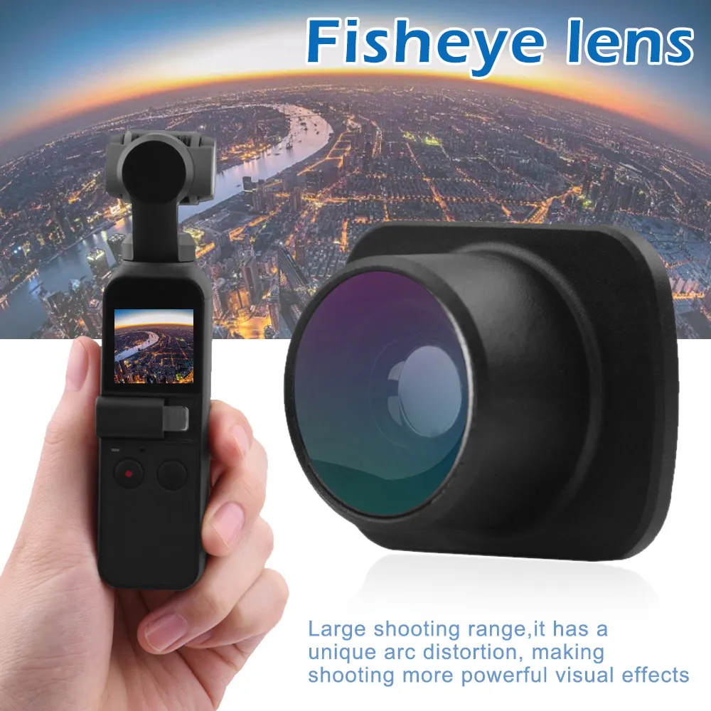 

Portable Fish-eye Camera Lens Accessories for DJI OSMO Pocket Camera HJ55