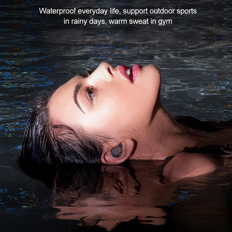 Настоящие беспроводные Bluetooth наушники-вкладыши спортивные шумоподавляющие TWS