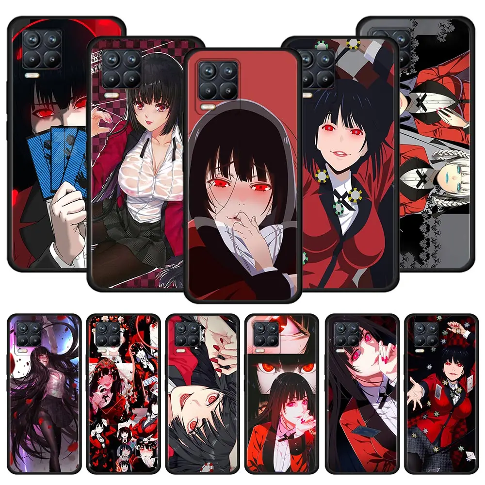 

Black Case For Realme 8 C21 5 6 7 Pro C3 XT GT Master Explorer 7i X50 C11 C21Y C20A X7 Cover Caso Silicone Anime Kakegurui